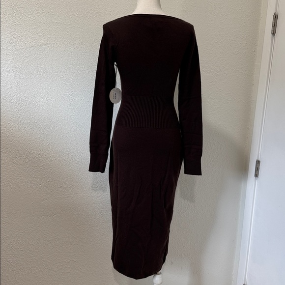 NWT Staud Brown Midi sweater Dress sz S - Picture 4 of 4